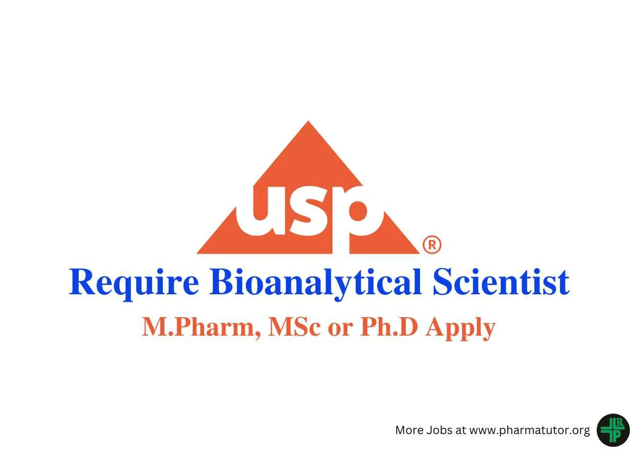 Require Bioanalytical Scientist at U.S. Pharmacopeial Convention