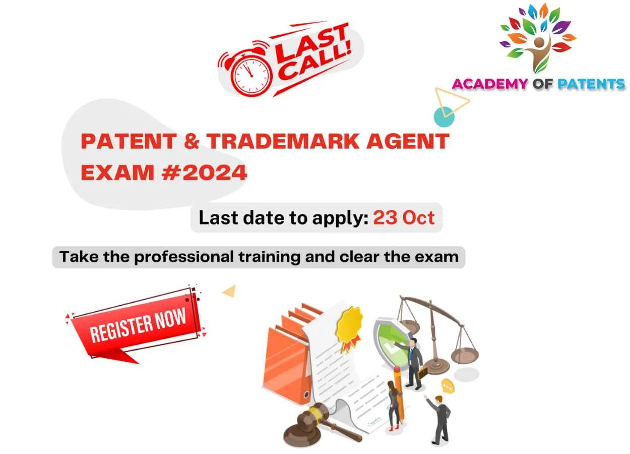 TRAINING FOR PATENT & TRADEMARK AGENT EXAM 2024 BY ACADEMY OF PATENTS