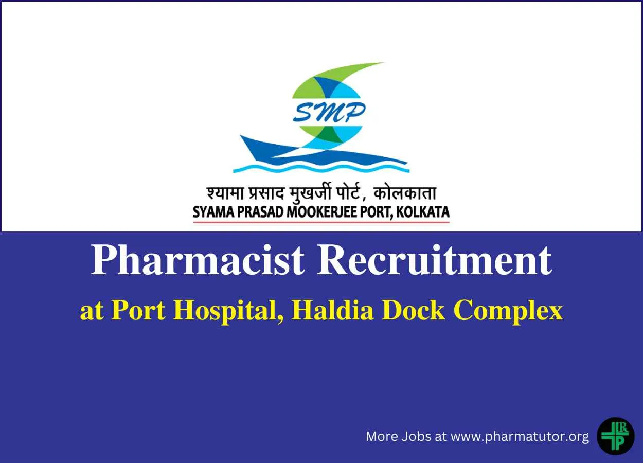 Vacancy for Pharmacist at Haldia Dock Complex