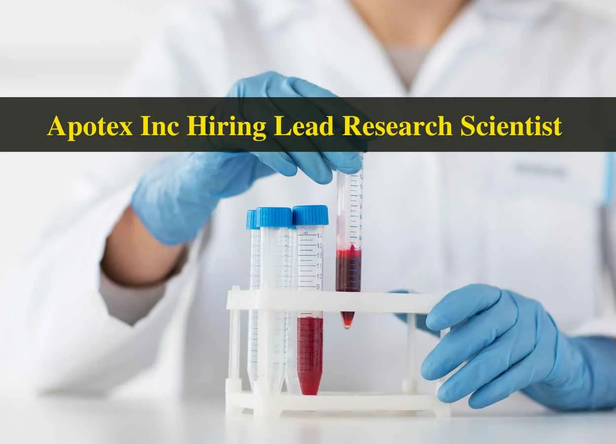 Apotex Inc Hiring Lead Research Scientist