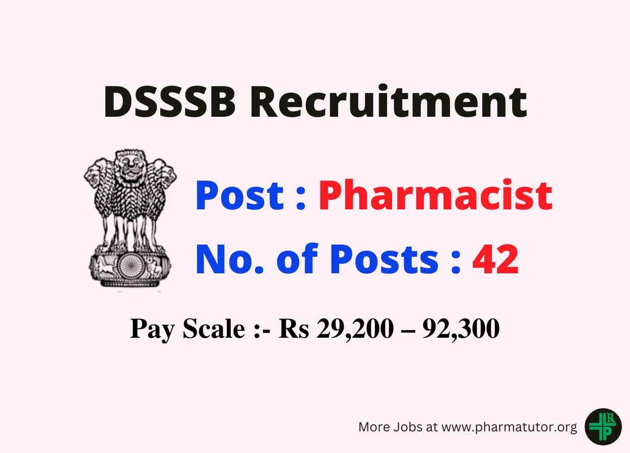 Apply Online for post of Pharmacists under Subordinate Services Selection
