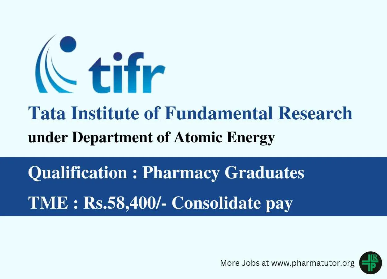 Career for Pharmacy Graduates at TIFR