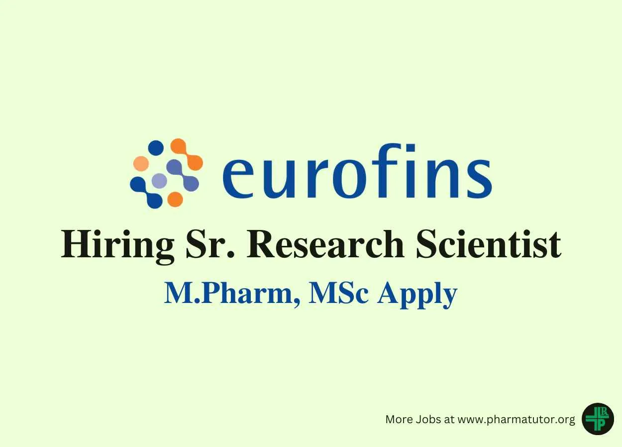 Eurofins Scientific Hiring Sr. Research Scientist