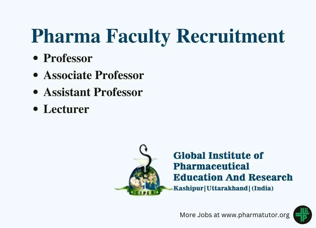 Job for Professor, Associate Professor, Assistant Professor, Lecturer at GIPER