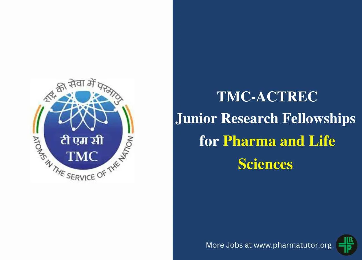 Junior Research Fellowships for Pharma and Life Sciences at ACTREC