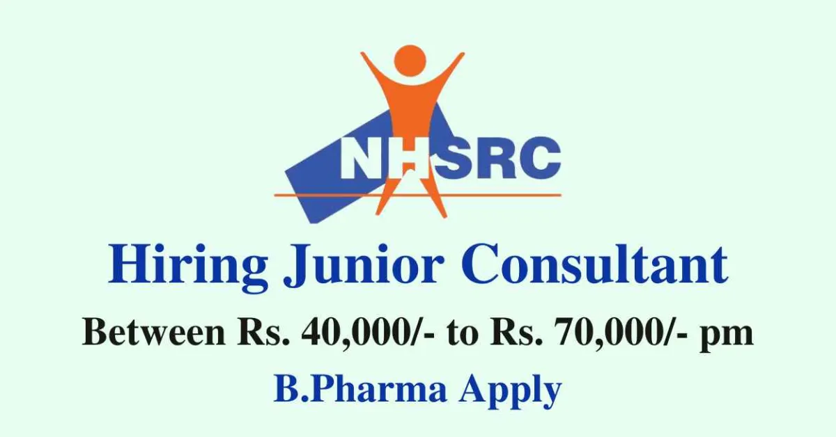 NHSRC Hiring Junior Consultant