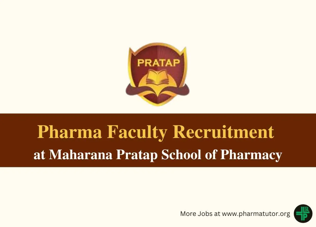 Required Principal, Professor, Associate Professor, Assistant Professor at Maharana Pratap School of Pharmacy