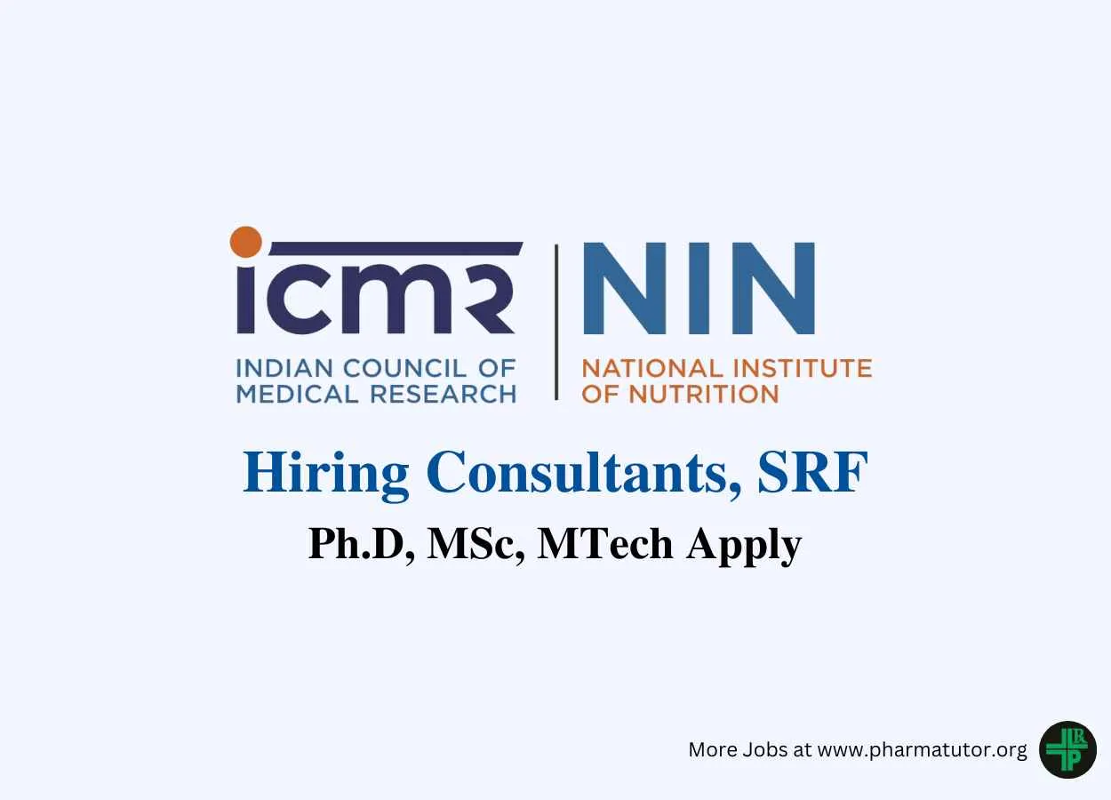Vacancy for Consultants, SRF at National Institute of Nutrition
