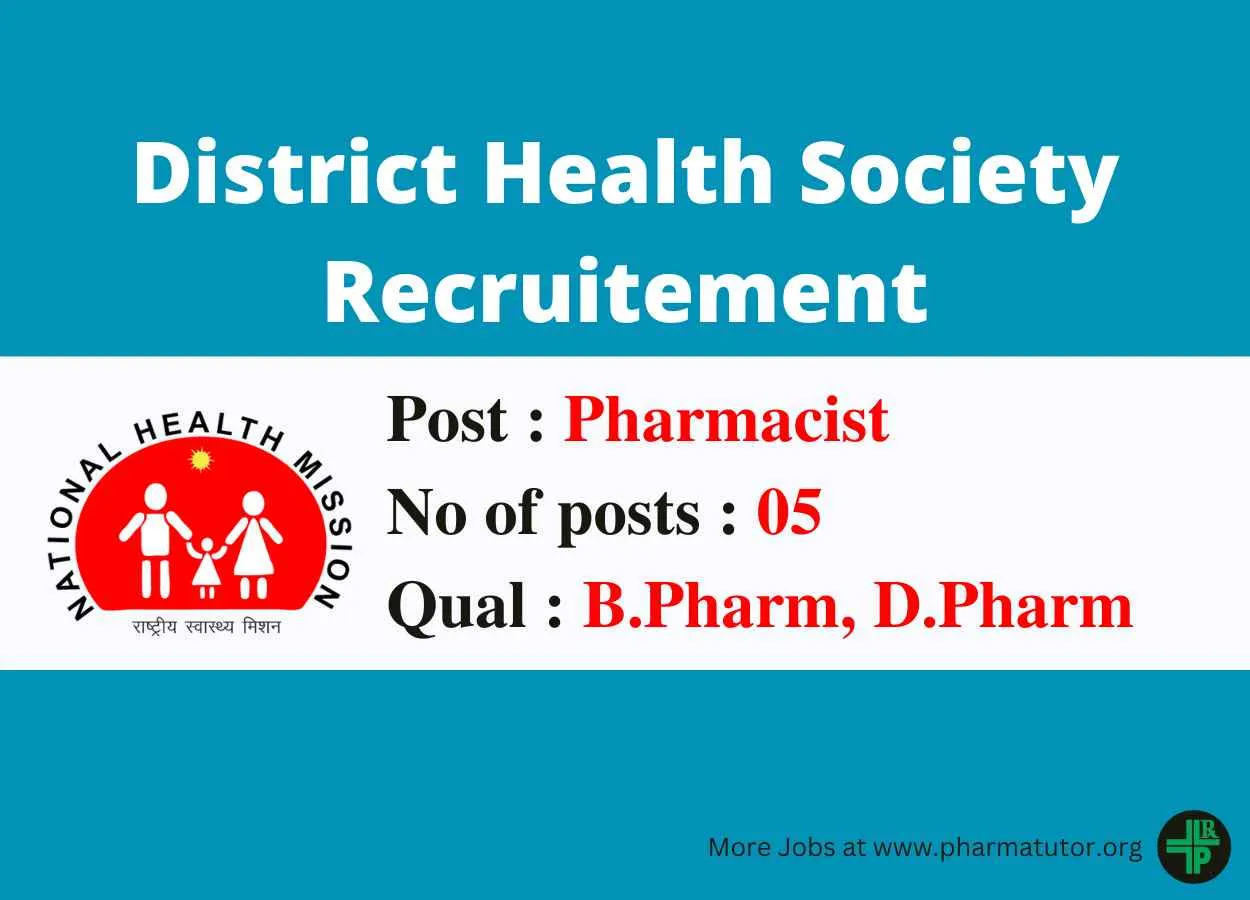Vacancy for Pharmacists at District Health Society