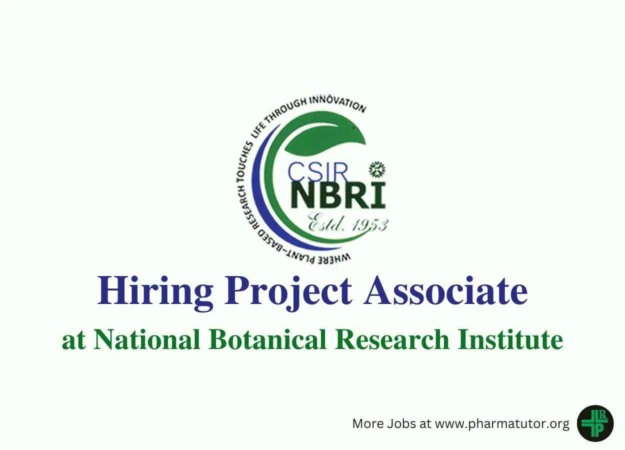 Vacancy for Project Associate at National Botanical Research Institute