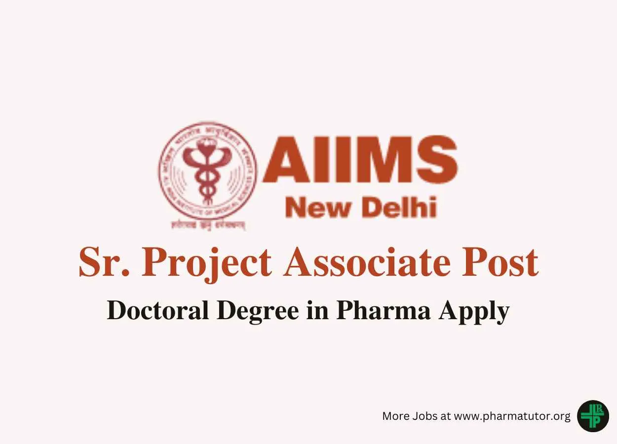 Vacancy for Sr. Project Associate at AIIMS