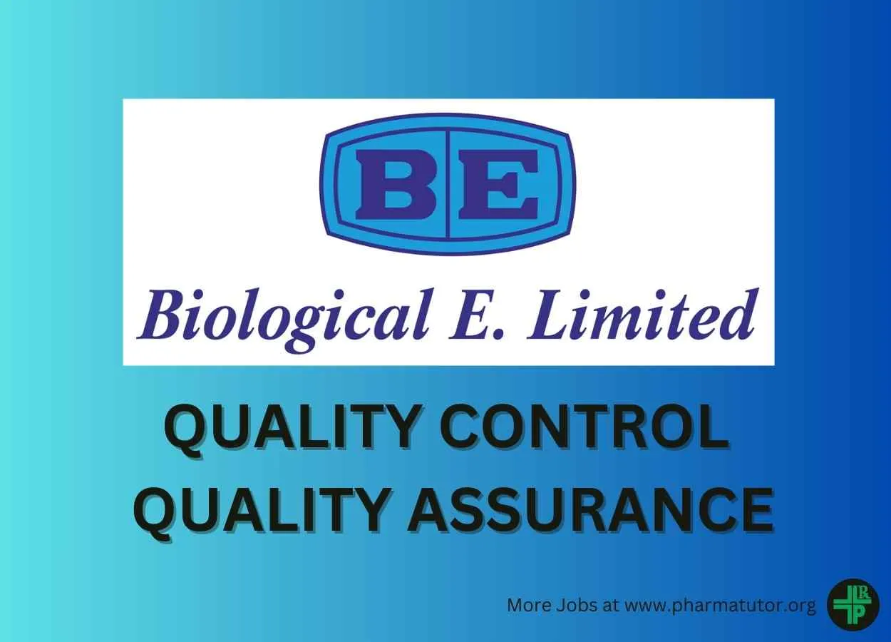Walk in jobs in QC, QA at Biological E.