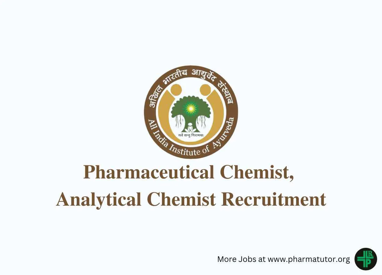 AIIA Pharmaceutical Chemist, Analytical Chemist Recruitment