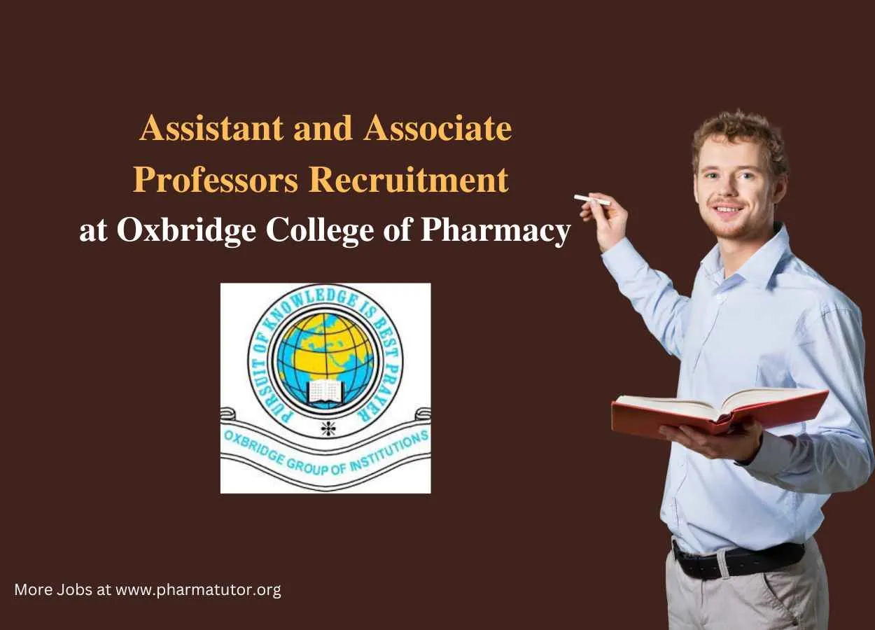 Assistant and Associate Professors Recruitment at Oxbridge College of Pharmacy