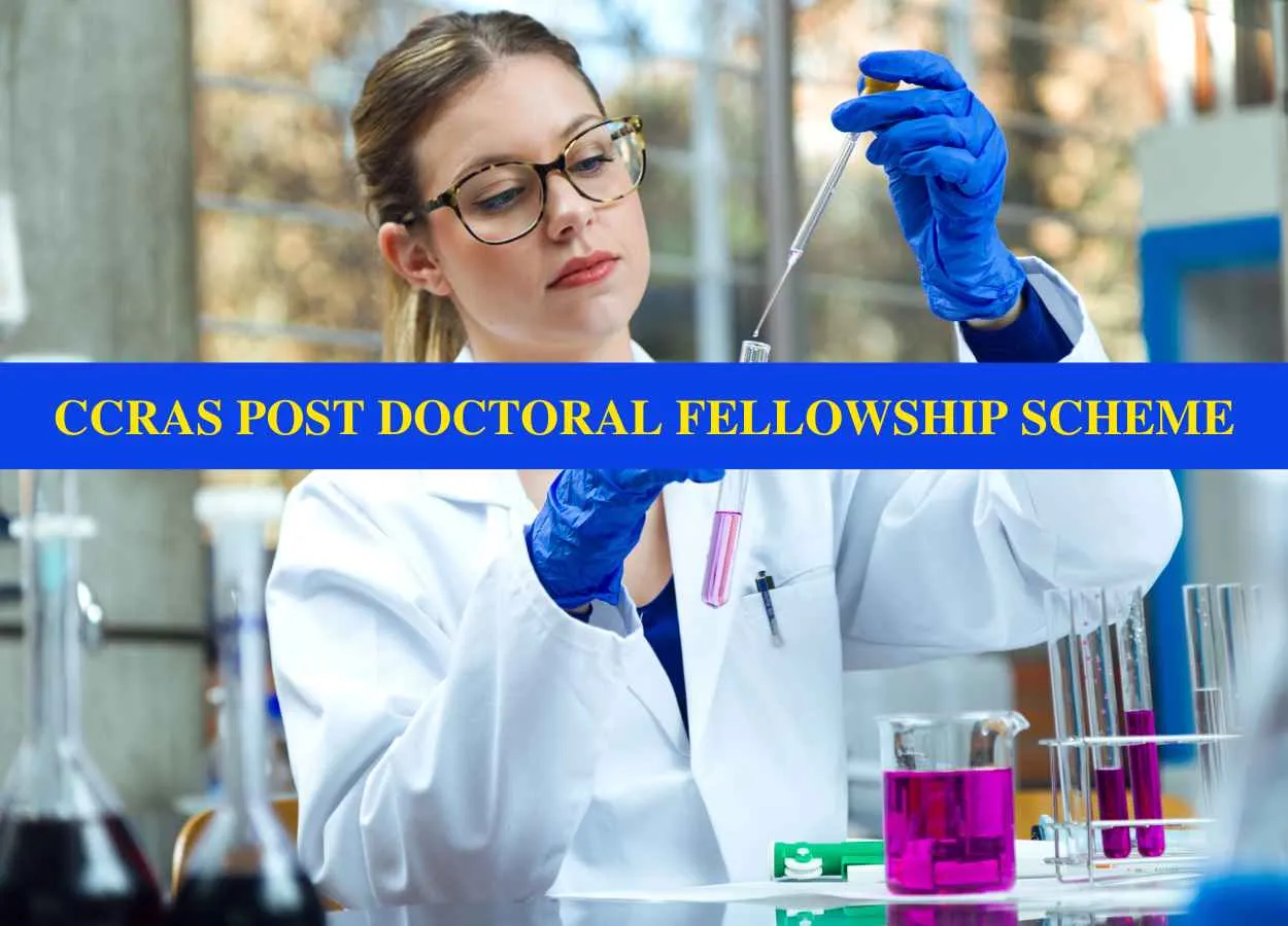 CCRAS POST DOCTORAL FELLOWSHIP SCHEME