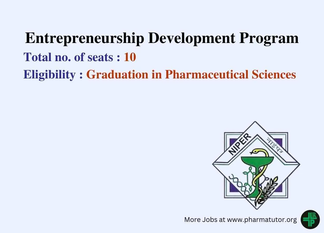 Entrepreneurship Development Program at NIPER