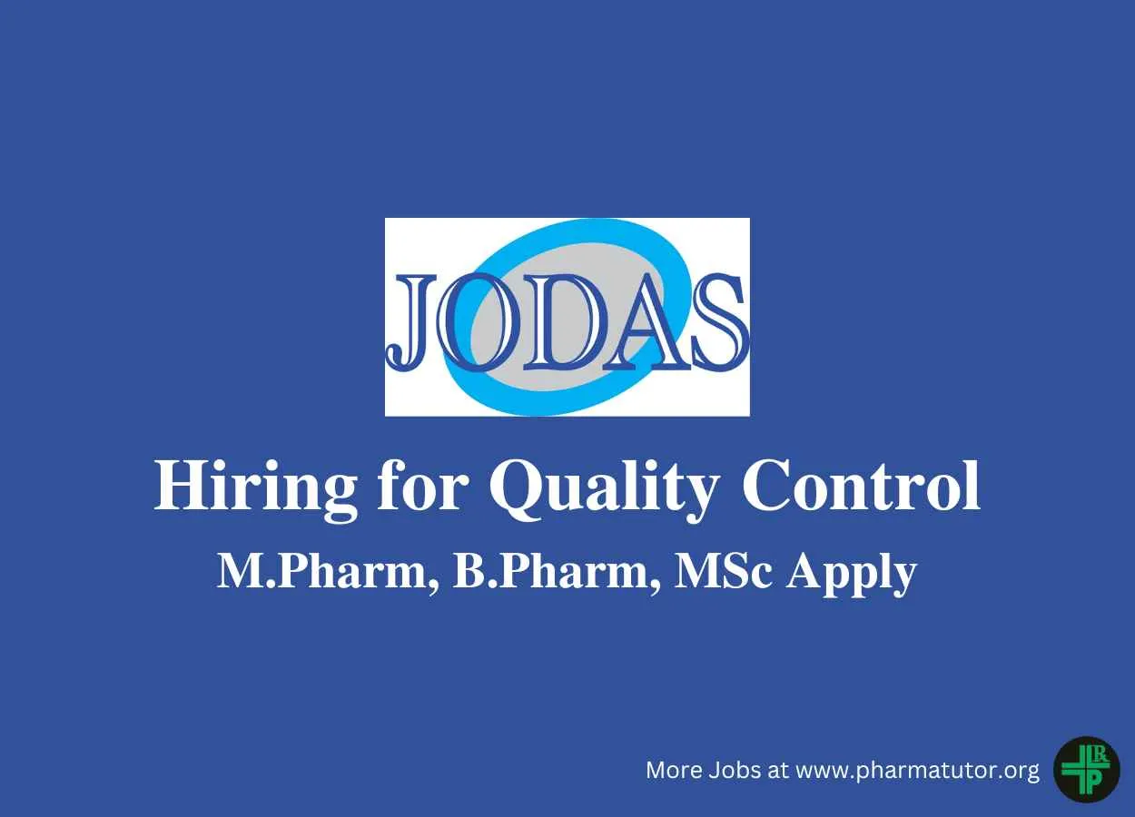 Hiring for Quality Control at Jodas Expoim Pvt Ltd