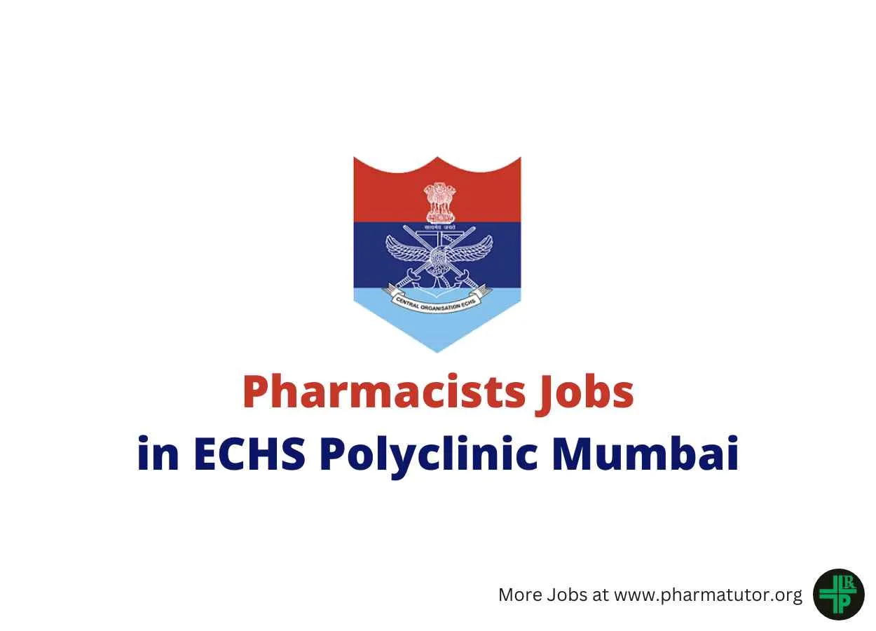 Job for Pharmacist in ECHS Polyclinic Mumbai