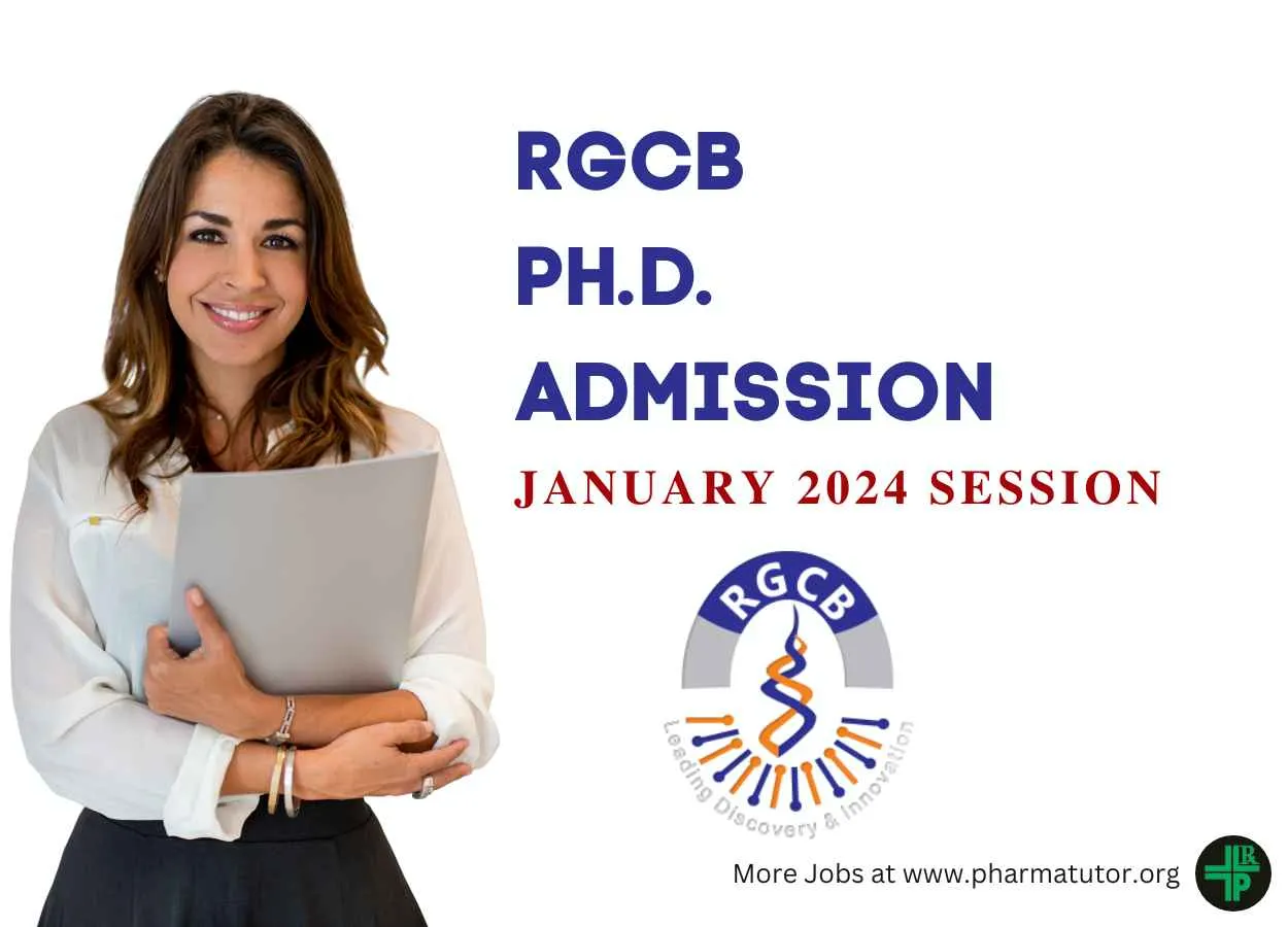 RGCB invites application for admission to the PhD program