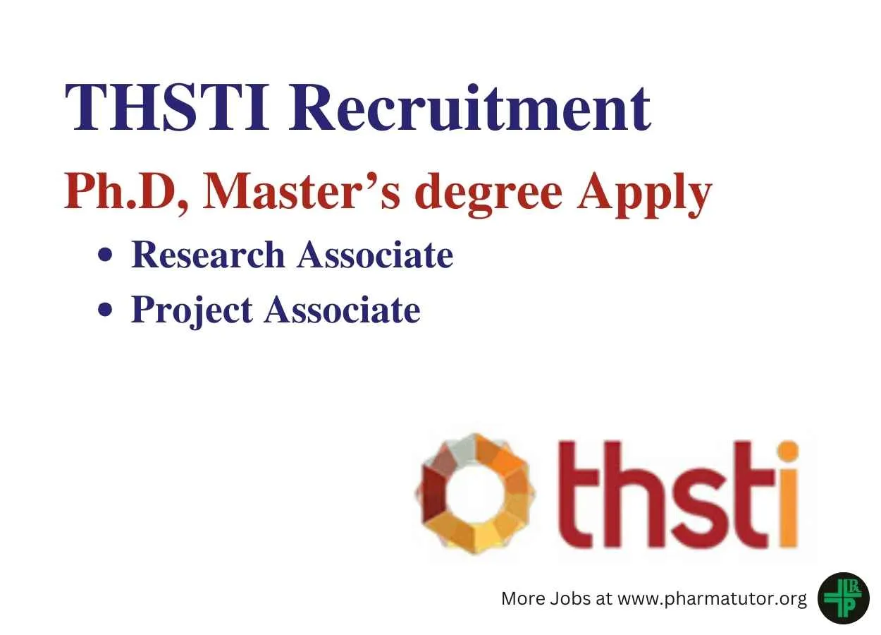 THSTI Hiring Research Associate, Project Associate