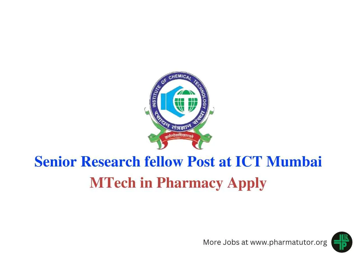 Vacancy for Senior Research fellow at ICT Mumbai