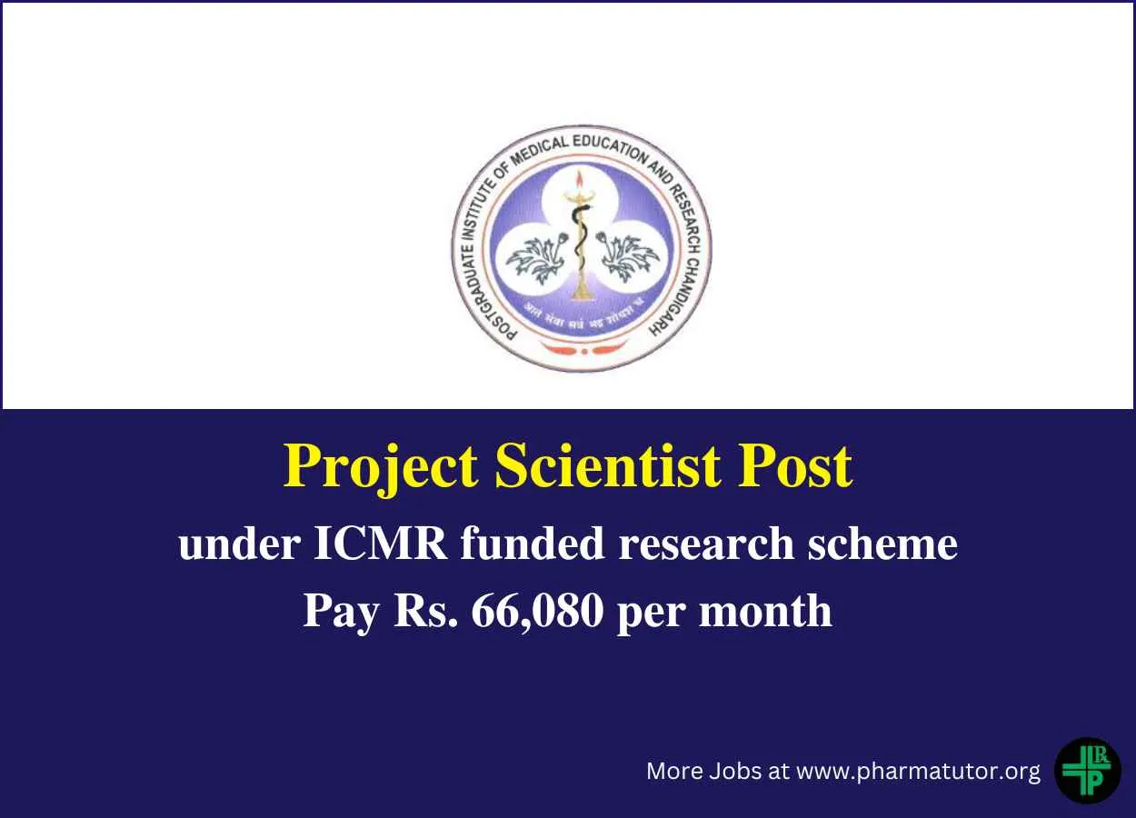 Vacancy for Project Scientist at PGIMER