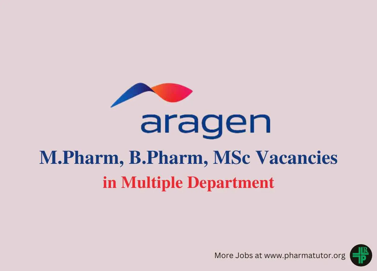 Walk in for M.Pharm, B.Pharm, MSc in Multiple Department at Aragen