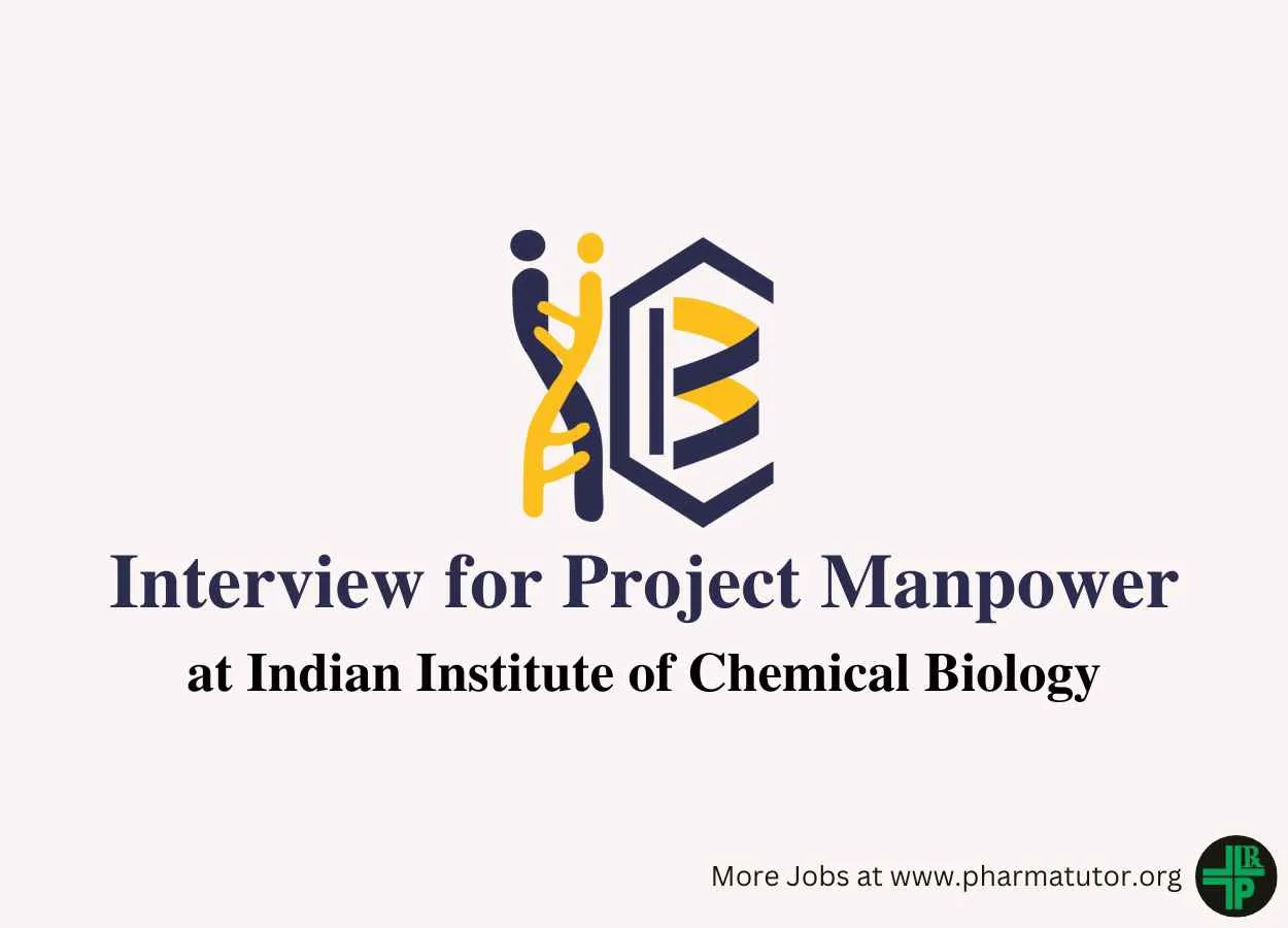 Walk in Interview for Project Manpower at IICB