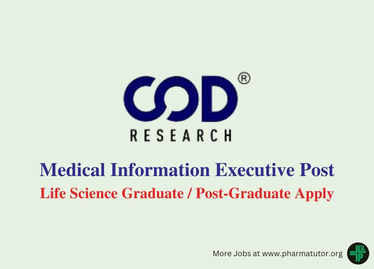 Work as Medical Information Executive at COD Research
