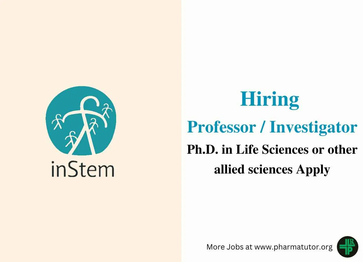 Work as Professor / Investigator at Institute for Stem Cell Science & Regenerative Medicine 