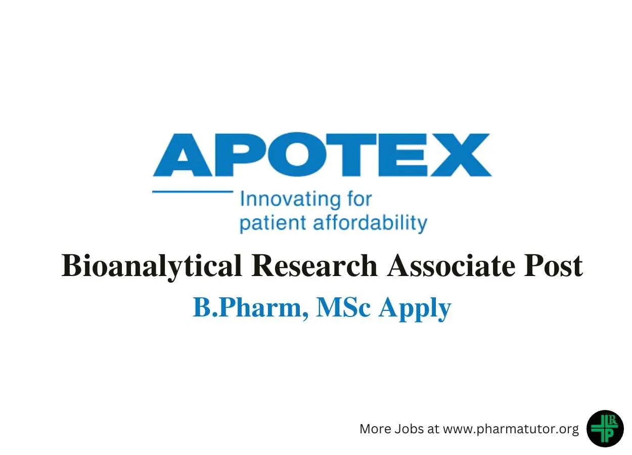 Apotex looking for Bioanalytical Research Associate