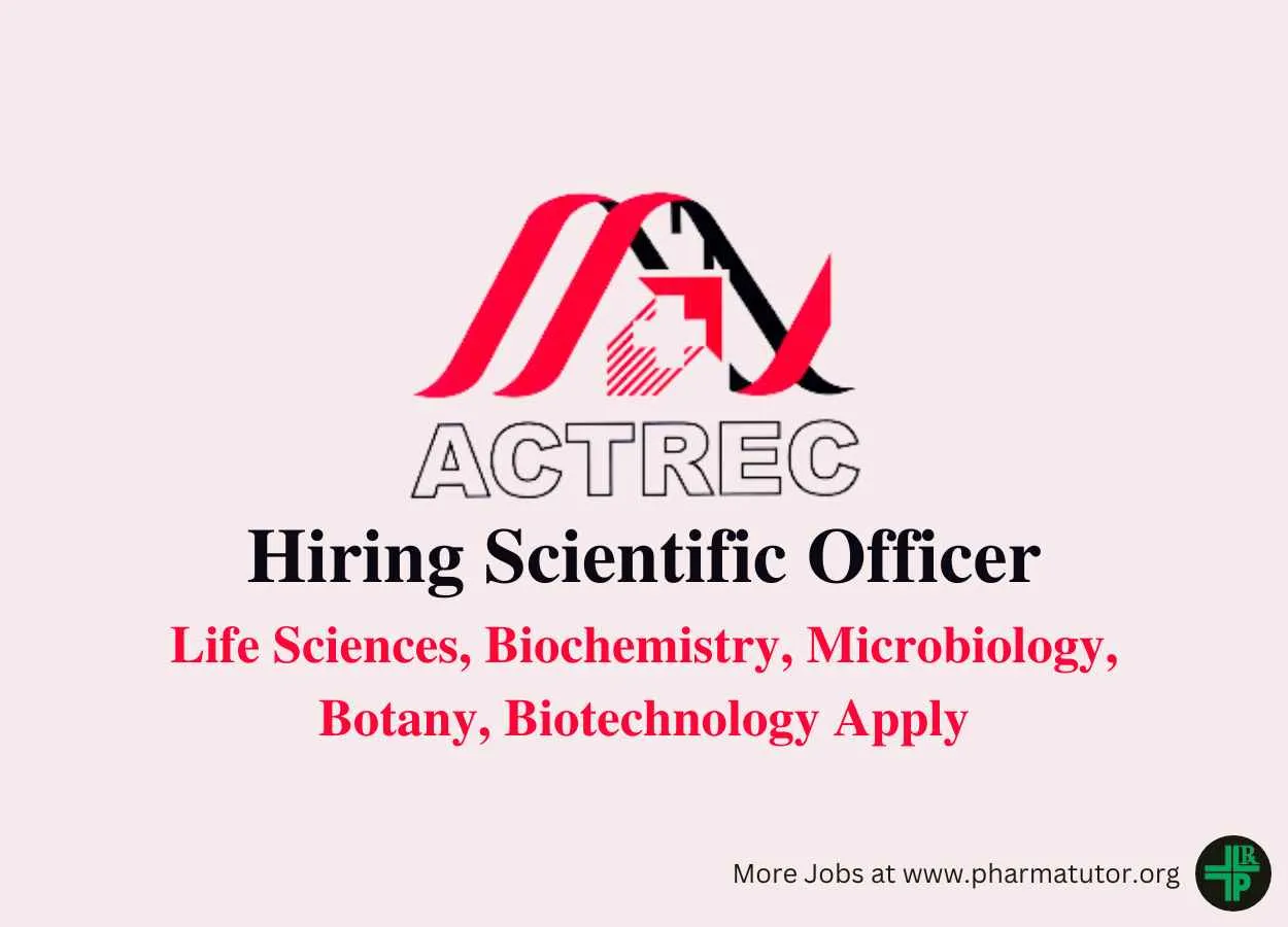 Hiring Scientific Officer at Tata Memorial Centre - ACTREC