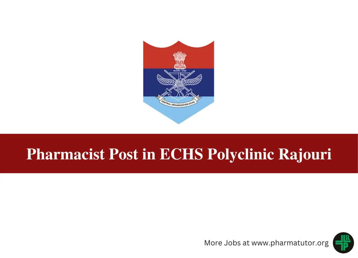 Vacancy for Pharmacist in ECHS Polyclinic Rajouri