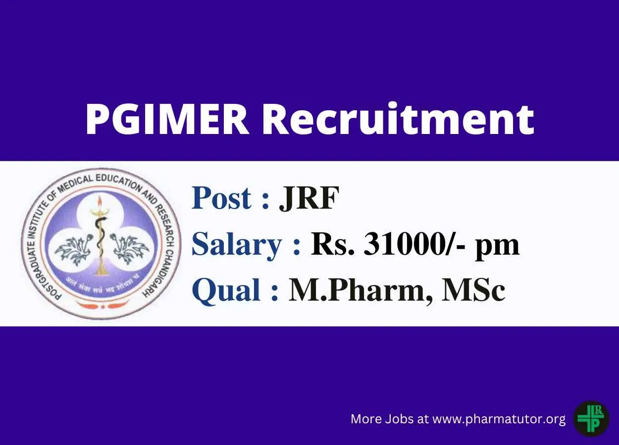 Vacancy for Junior Research Fellow at PGIMER
