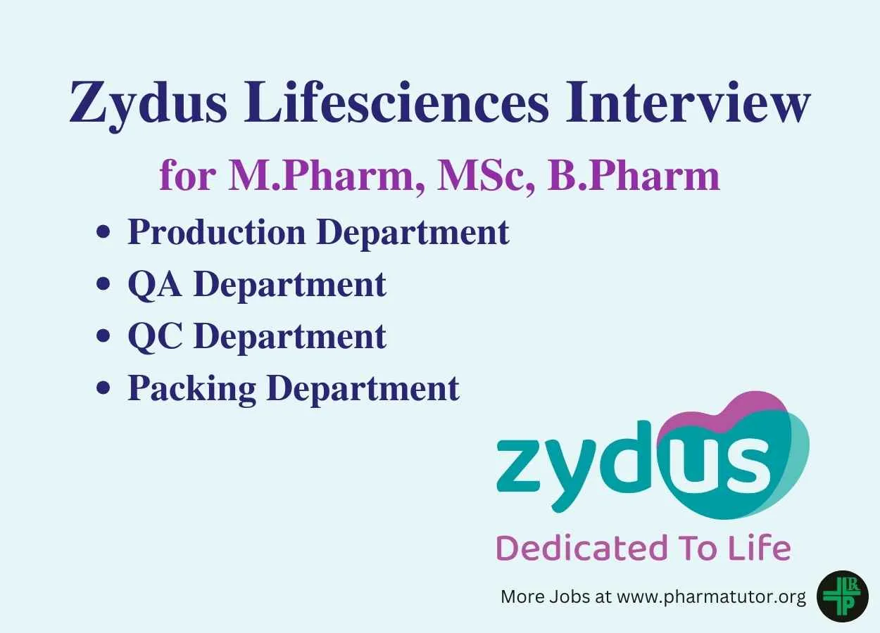 Walk In Drive for M.Pharm, MSc, B.Pharm in Production, Packing, QA, QC at Zydus Lifesciences