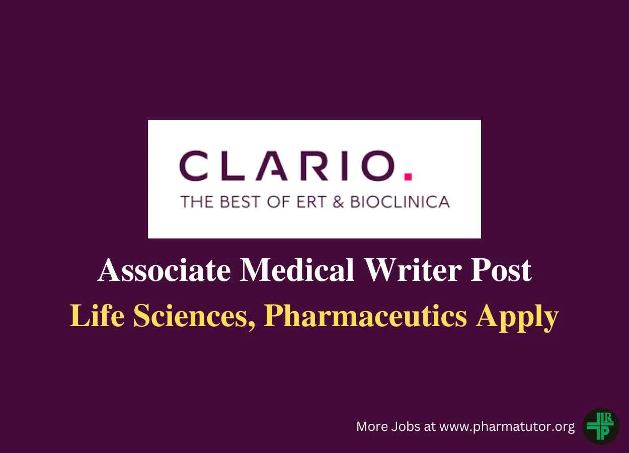 Work as Associate Medical Writer at Clario Clinical