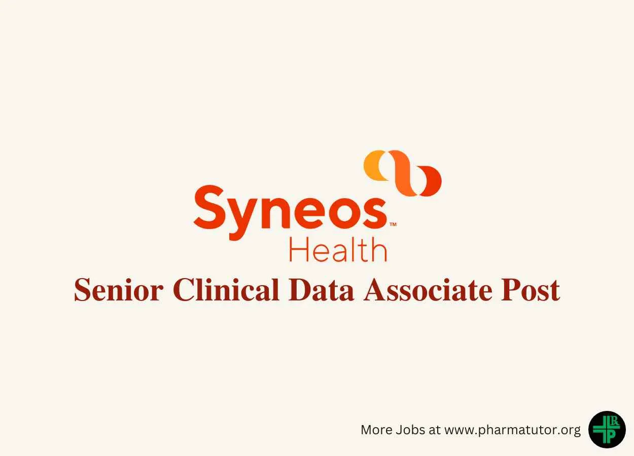 Work as Senior Clinical Data Associate at Syneos Health