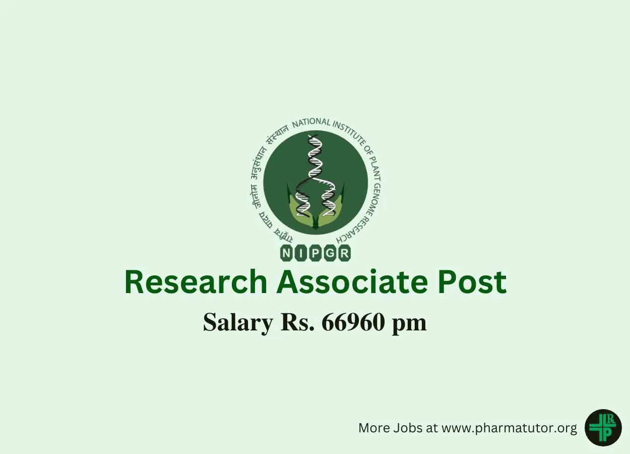 Applications are invited for post of Research Associate at NIPGR