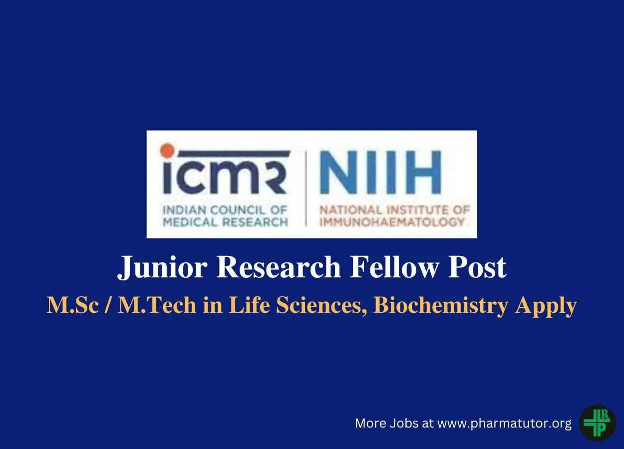 Apply Online for Junior Research Fellow at NIIH