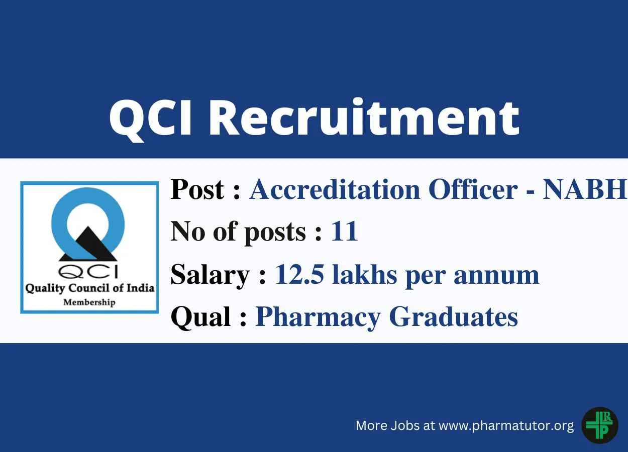 Career for Pharmacy Graduates as NABH Accreditation Officer