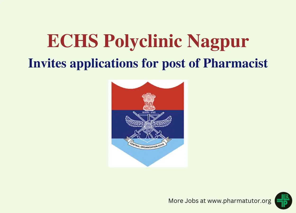 ECHS Polyclinic Nagpur invites applications for post of Pharmacist