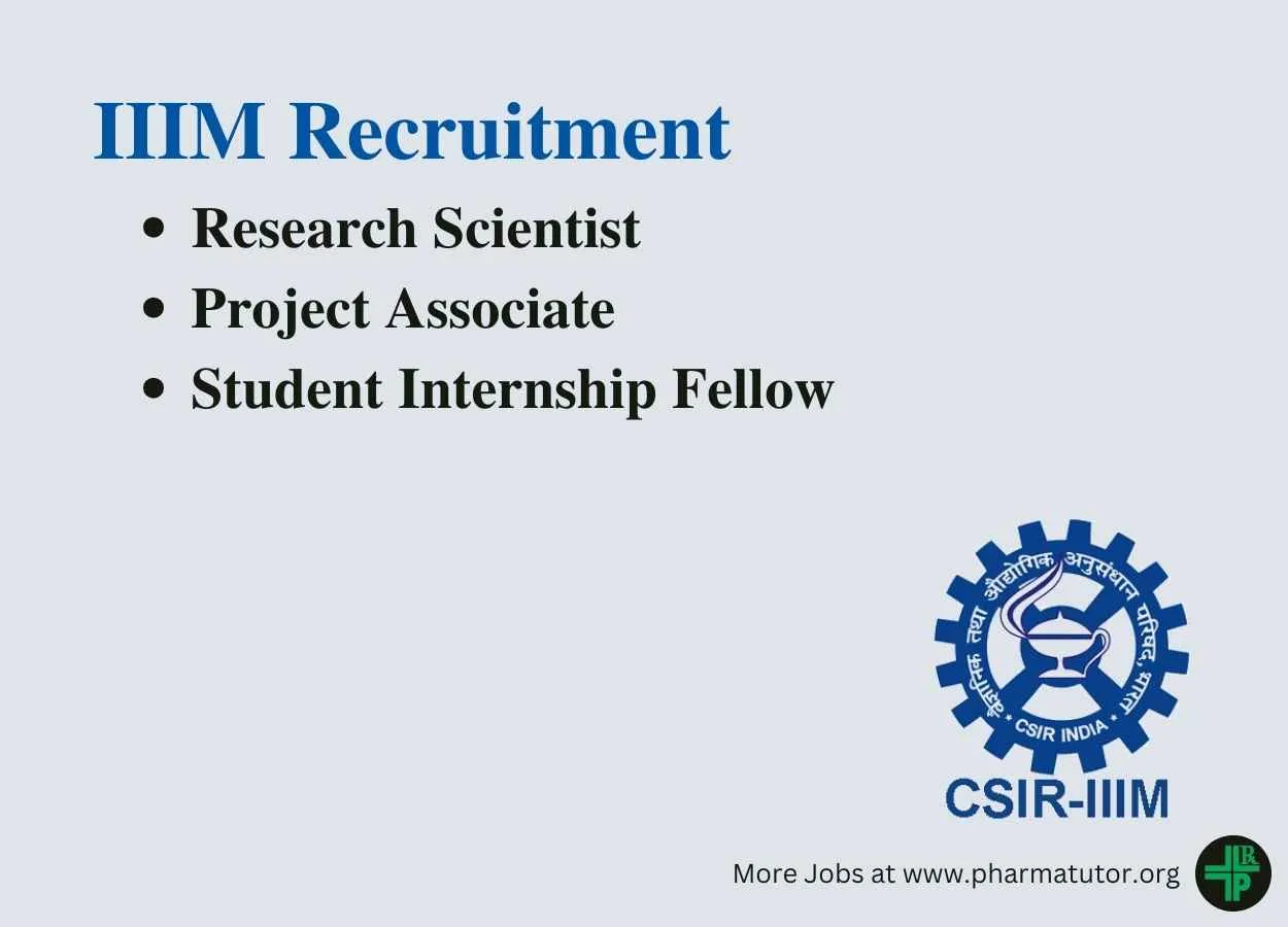 IIIM Hiring Project Associate, Student Internship Fellow, Research Scientist