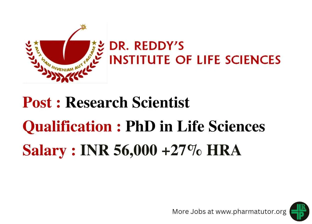 Job as Research Scientist under ICMR funded projects at DRILS