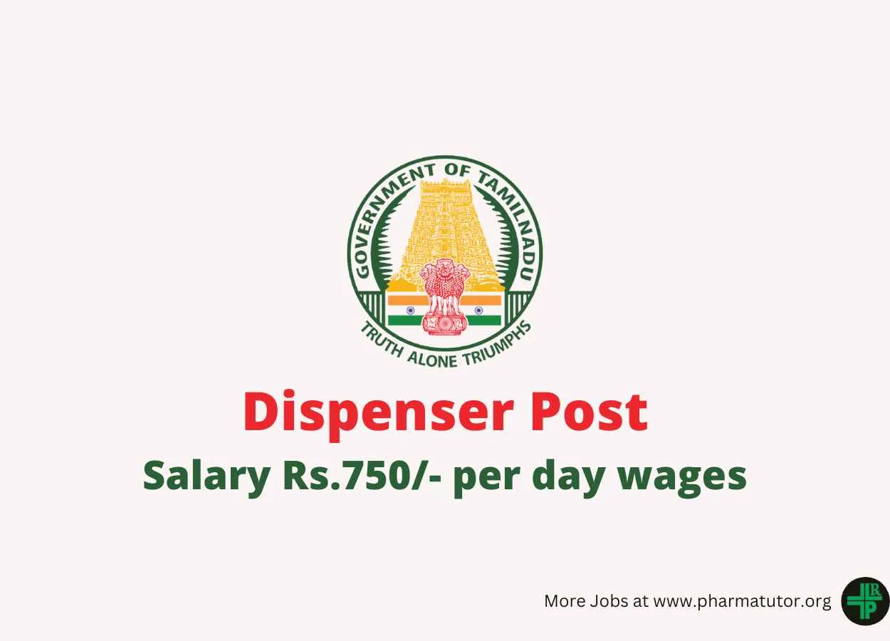 Job for Pharmacist under District health Society
