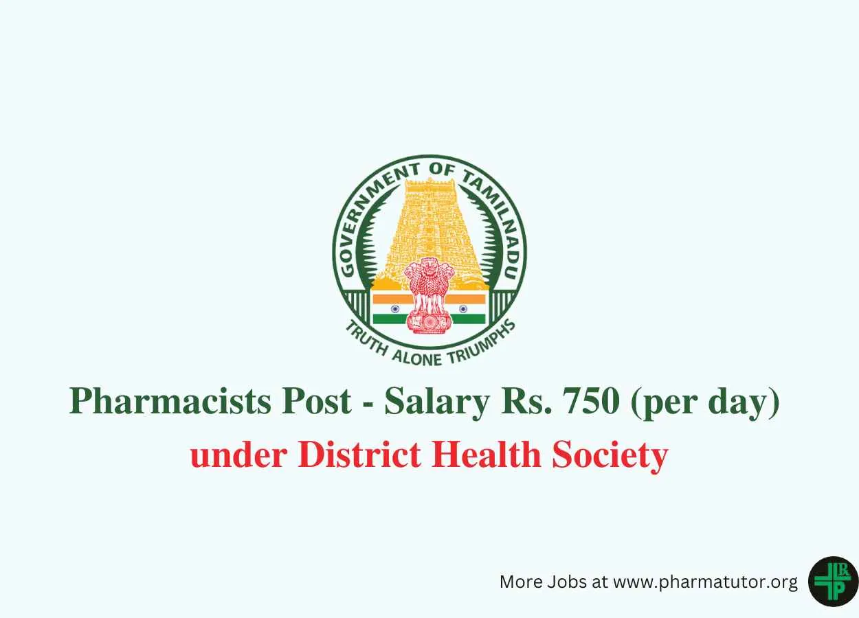 Job for Pharmacist under District Health Society