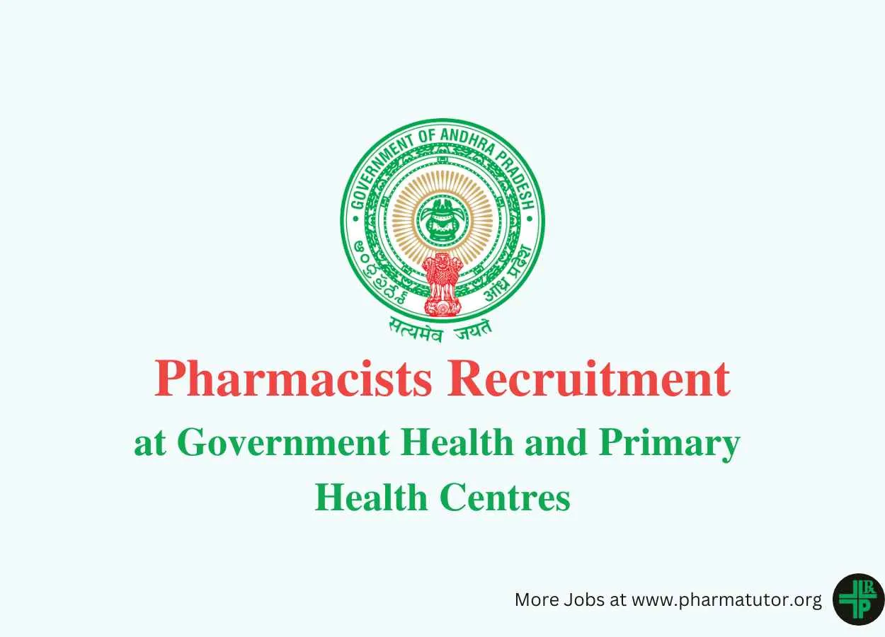 Job for Pharmacists at Government Health and Primary Health Centres
