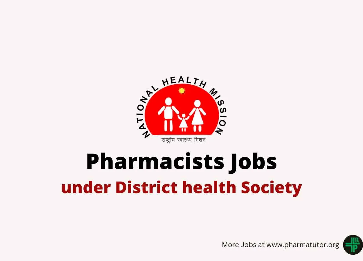 Job for Pharmacists under District health Society