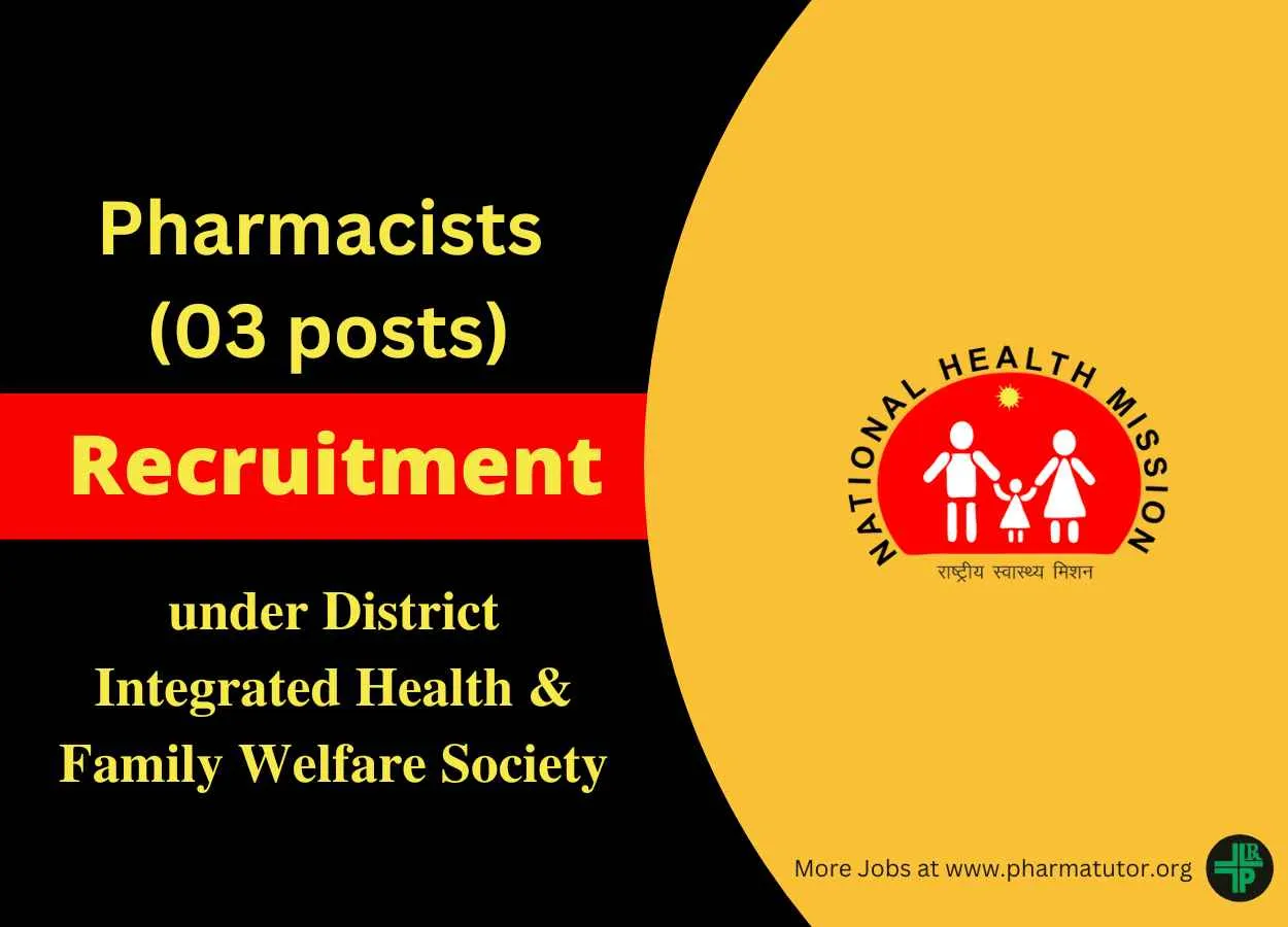 Job for Pharmacists under District Integrated Health & Family Welfare Society Beed