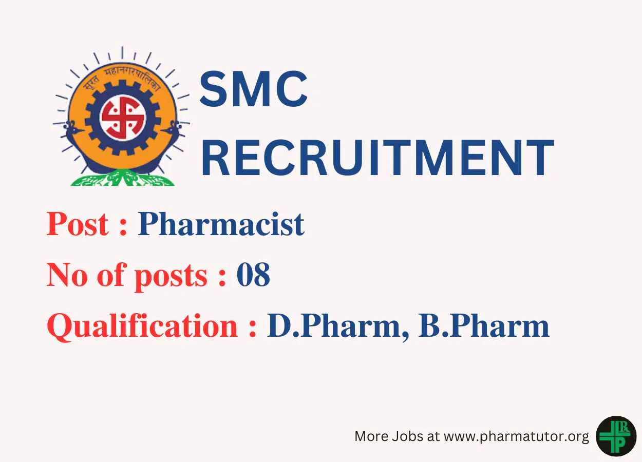 Recruitment for Pharmacists at Municipal Corporation