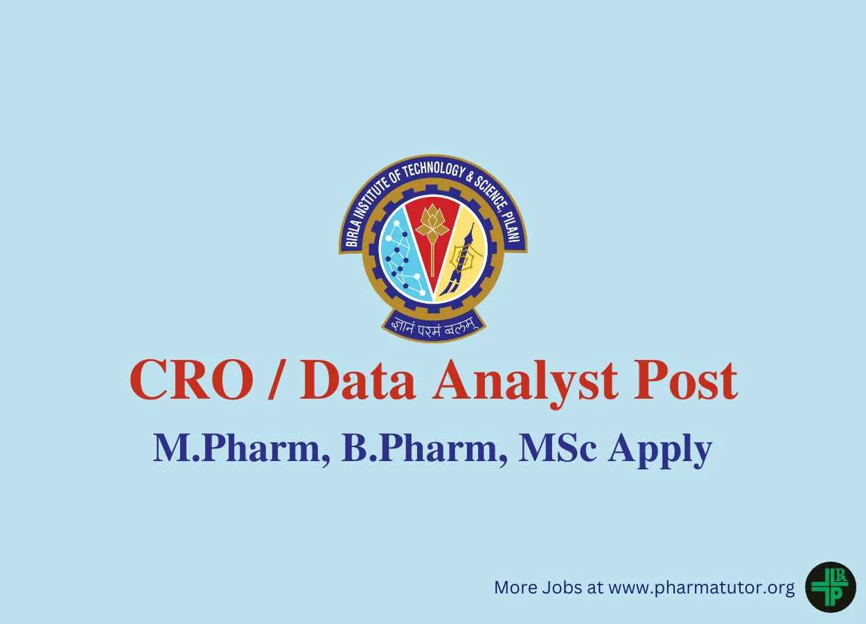 Vacancy for Clinical Research Officer / Data Analyst at BITS